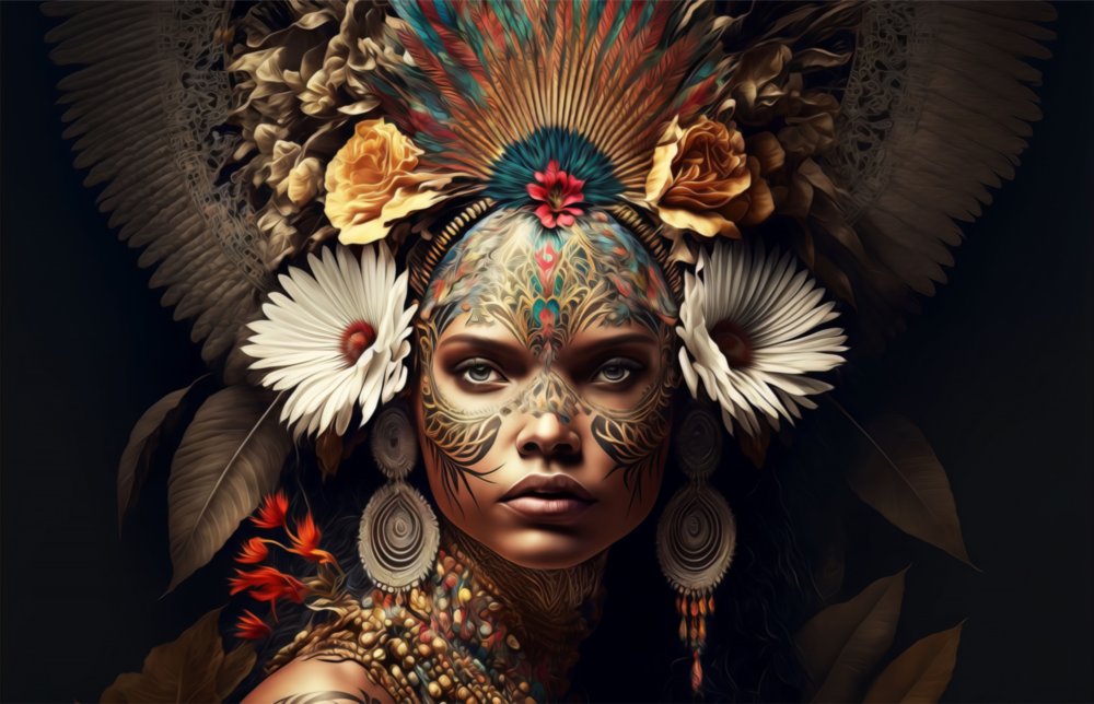 Queen of Flowers Glass Wall Art  || Designer Collection