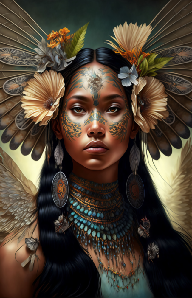 Princess of Flowers Glass Wall Art  || Designer Collection