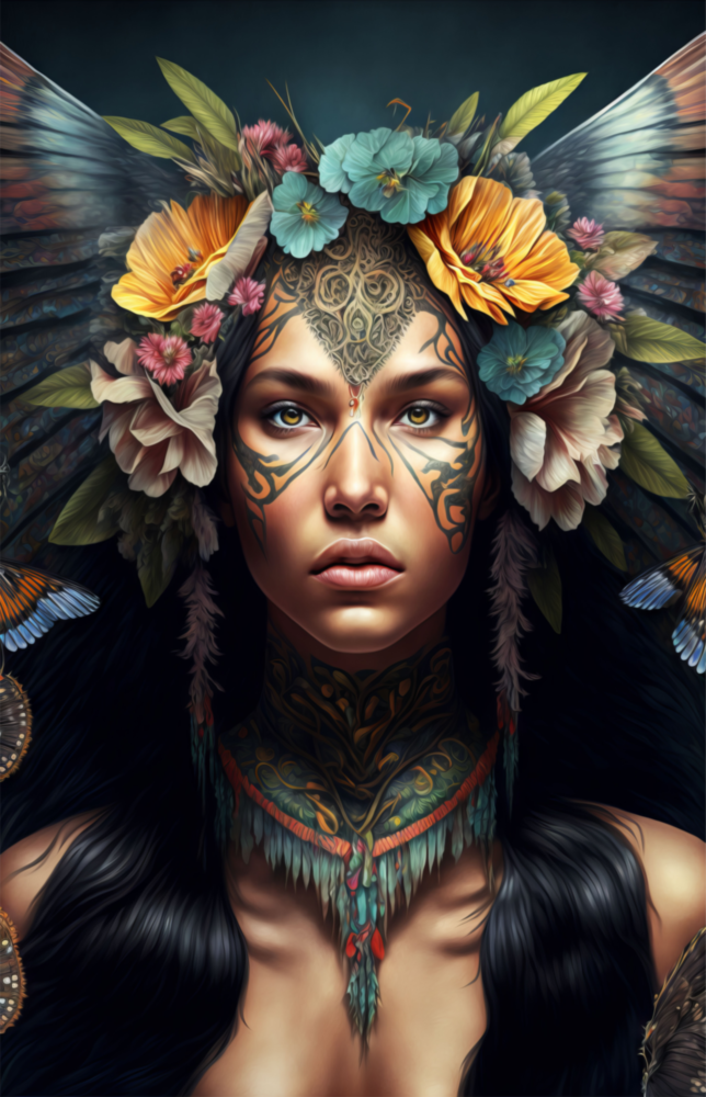 Guerrier beau Impression sur verre