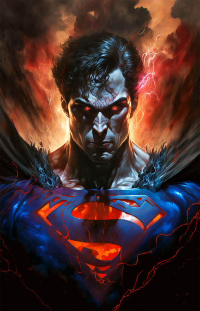 Bloody Superman Glass Wall Art  || Designer Collection