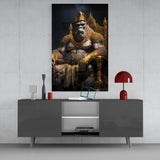 Arte della parete di vetro Ape King in trono