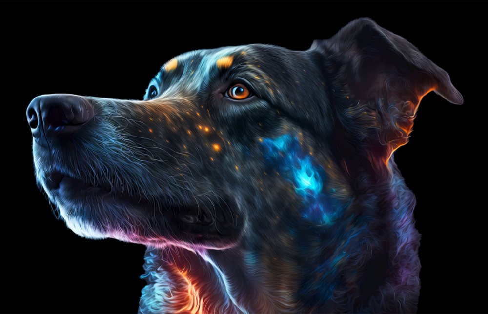 Uzay köpeği Glasbild