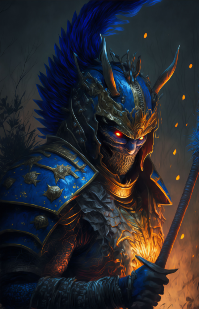 Master Warrior Glass Wall Art  || Designer Collection