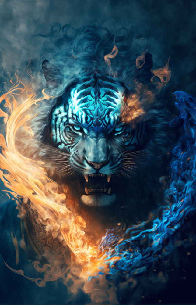 Flaming Anger Glass Wall Art  || Designer Collection