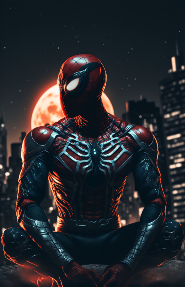 Kult -Spinnenmann Glasbild