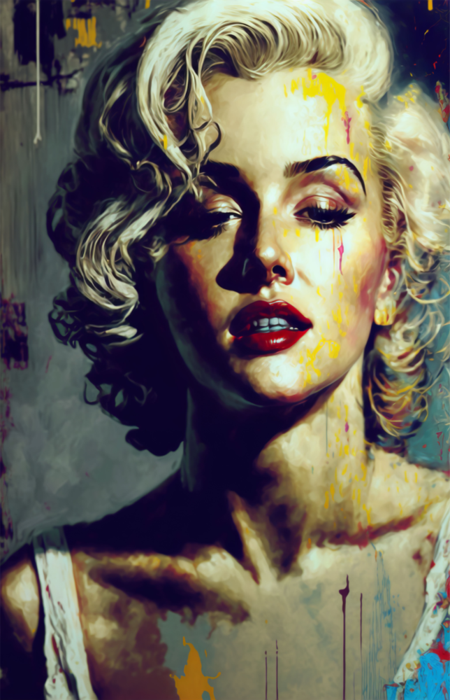 Arte de pared de vidrio de Marilyn Monroe