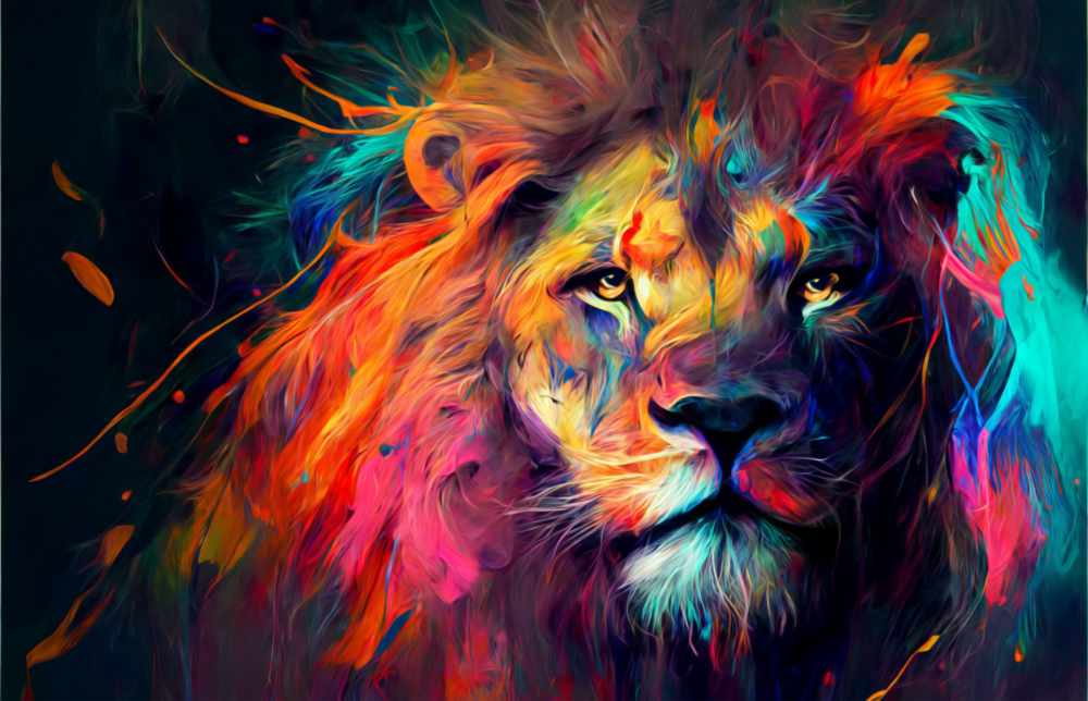 Nobility of the Lion Glass Wall Art  || Designer Collection