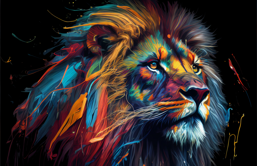 Arte della parete di vetro Nobiltà del leone