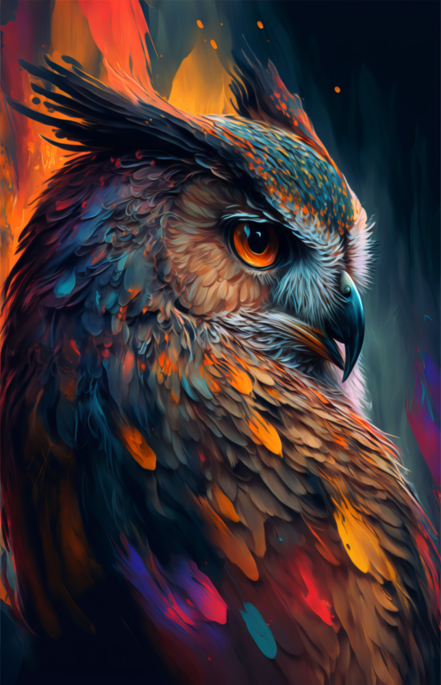 Arte della parete di vetro L'occhio di Owl