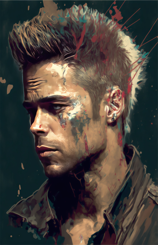 Fight Club - Tyler Durden Glass Wall Art  || Designer Collection