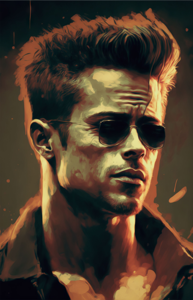 Arte della parete di vetro Fight Club - Tyler Durden || Collezione di designer
