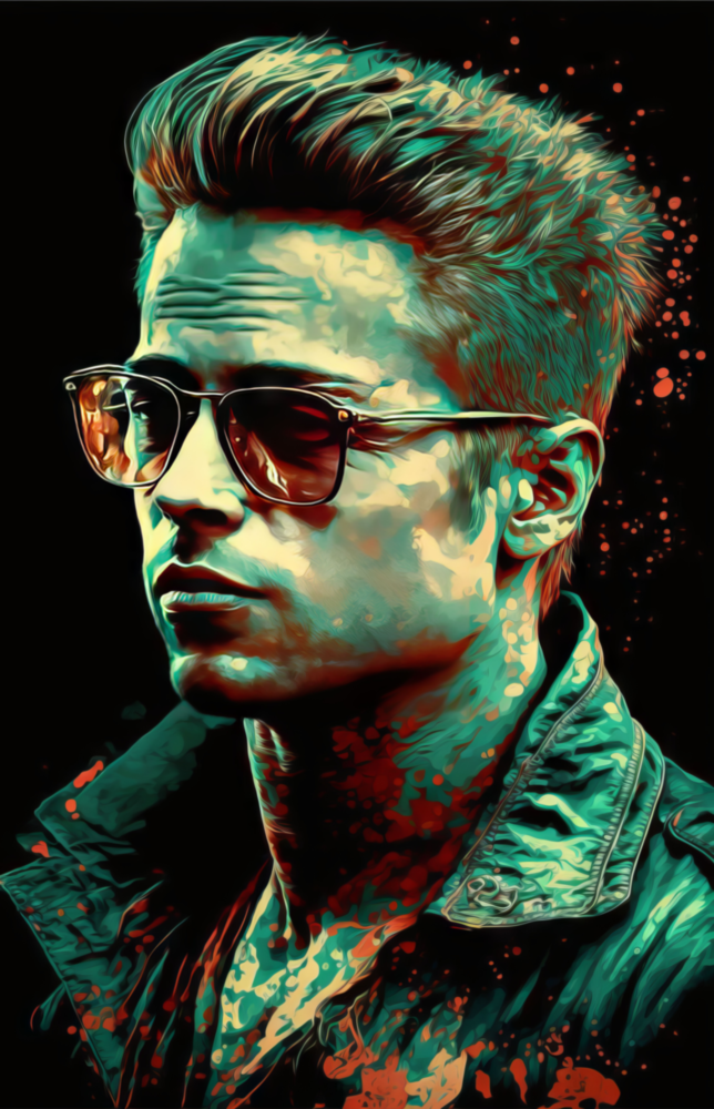 Fight Club - Tyler Durden || Designer -Sammlung Glasbild