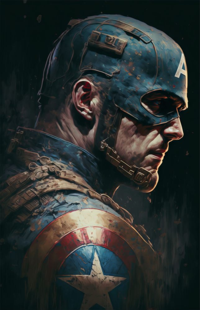Captain America Glass Wall Art  || Designer Collection