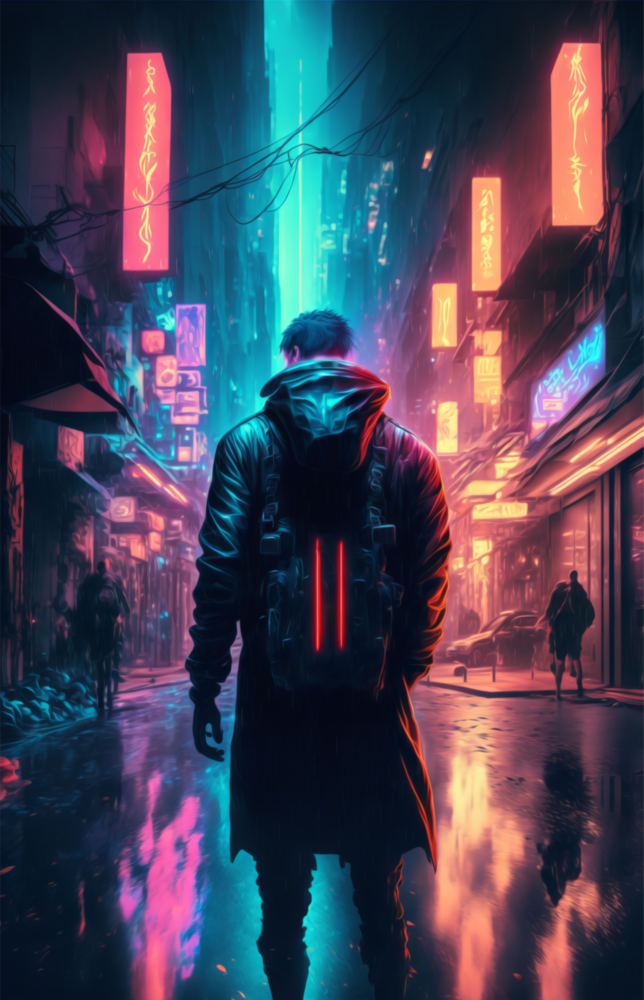 Cyberpunk Glass Wall Art  || Designers Collection