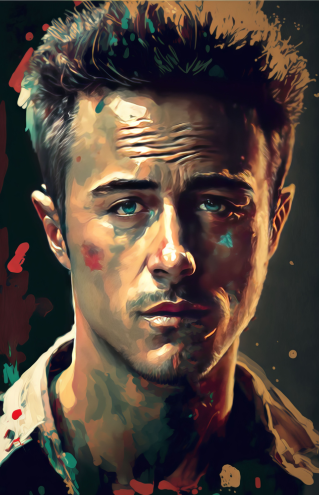 Fight Club - Norton Glass Wall Art  || Designers Collection