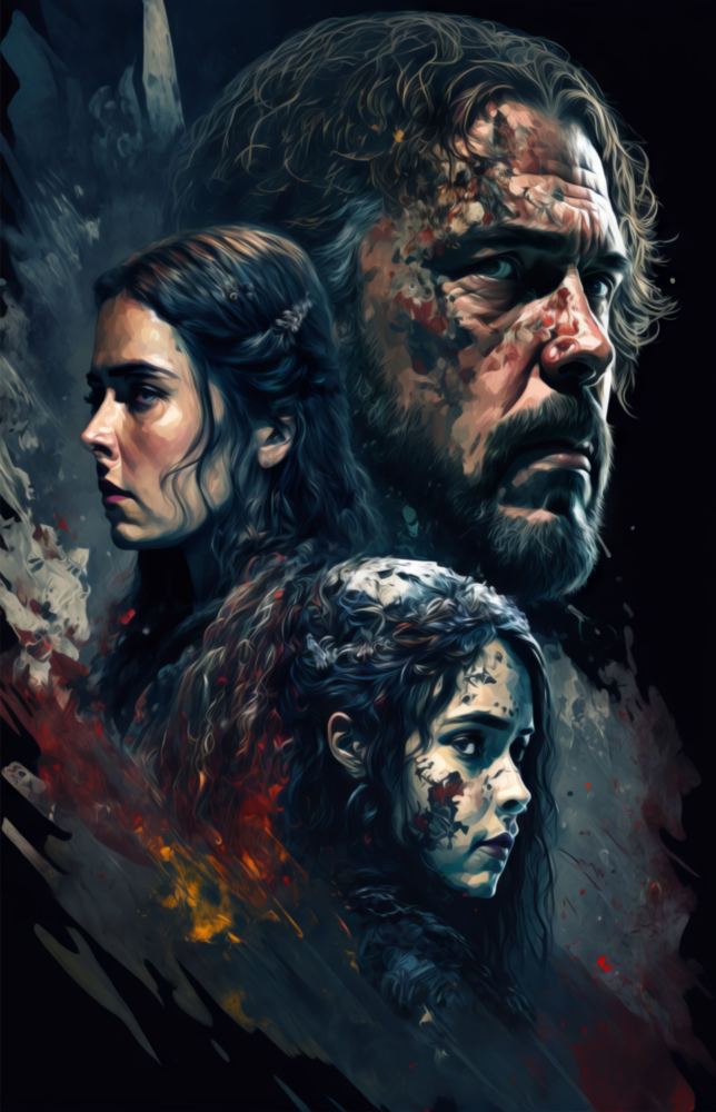 Arte de pared de vidrio de Game of Thrones || Collezione di designer