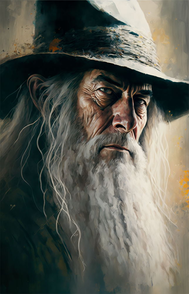 Gandalf || Designer -Sammlung Glasbild
