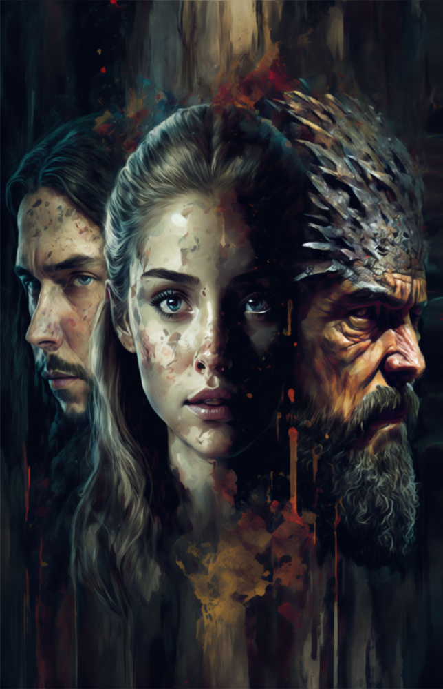 Arte de pared de vidrio de Game of Thrones || Collezione di designer