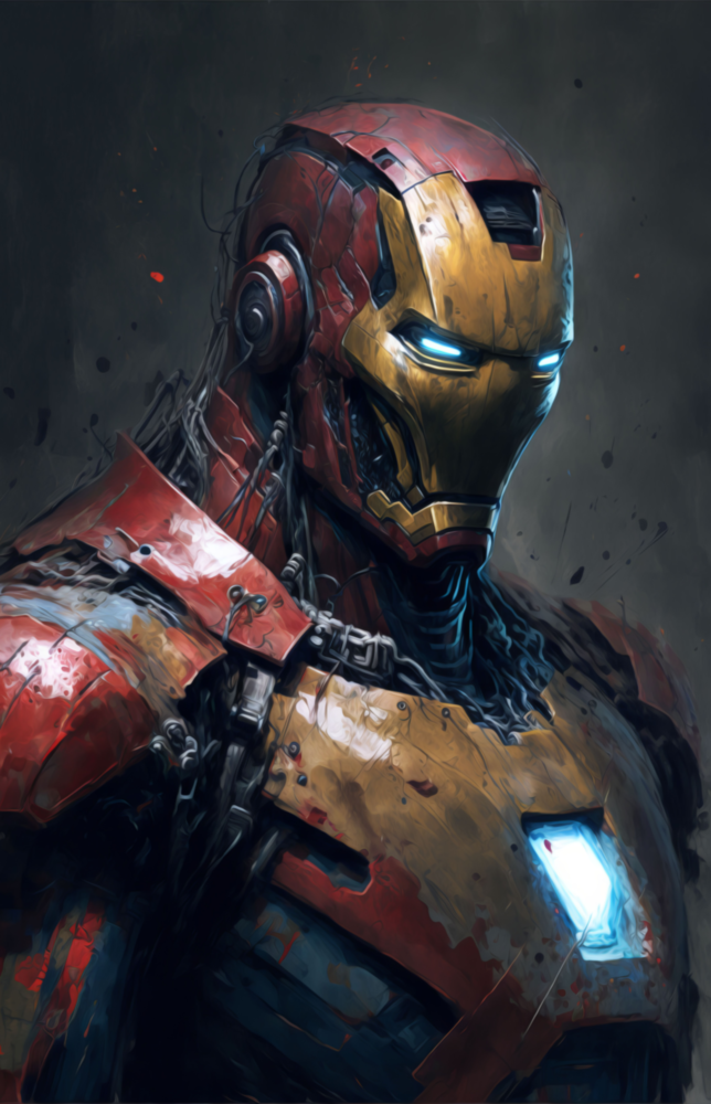 Arte della parete di vetro Iron Man || Collezione di designer