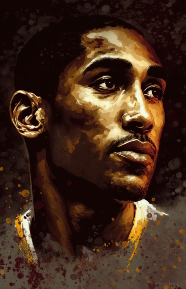 Arte della parete di vetro Kobe Bryant || Collezione di designer