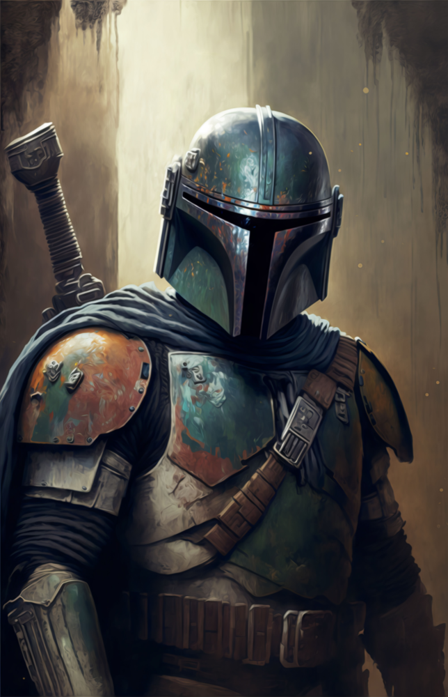 Arte della parete di vetro Mandalorian || Collezione di designer