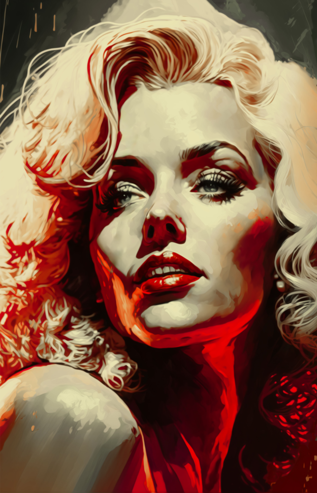 Arte della parete di vetro Marilyn Monroe || Collezione di designer