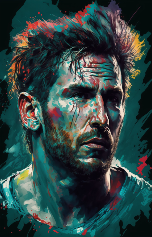 Messi || Designer -Sammlung Glasbild