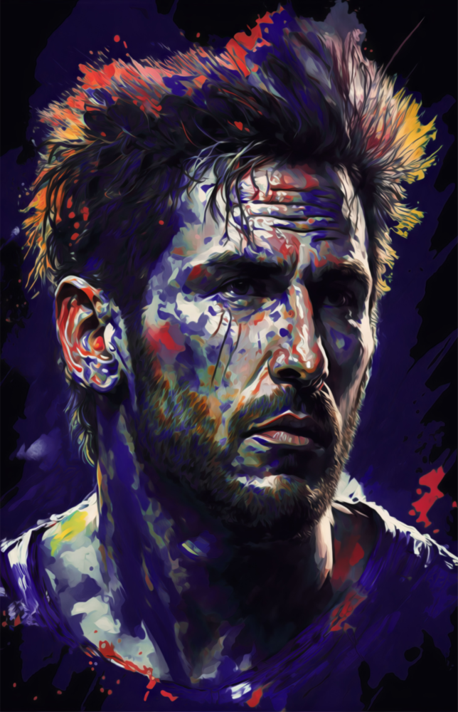 Arte de pared de vidrio de Messi || Collezione di designer