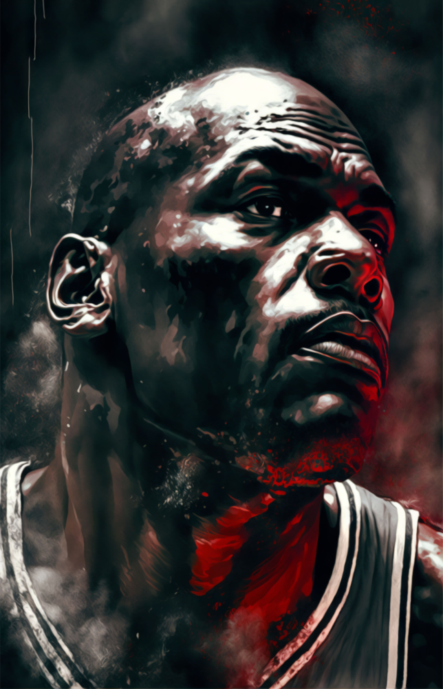 Arte della parete di vetro Michael Jordan || Collezione di designer