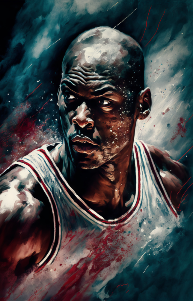 Arte della parete di vetro Michael Jordan || Collezione di designer