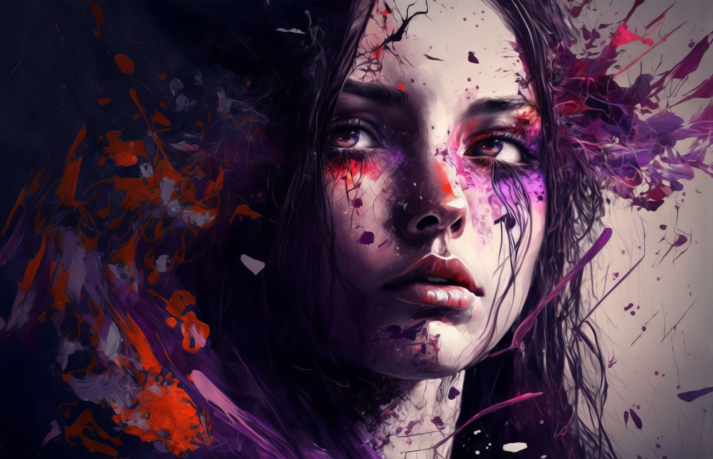 Arte de pared de vidrio de Bellezza di una tristezza || Collezione di designer