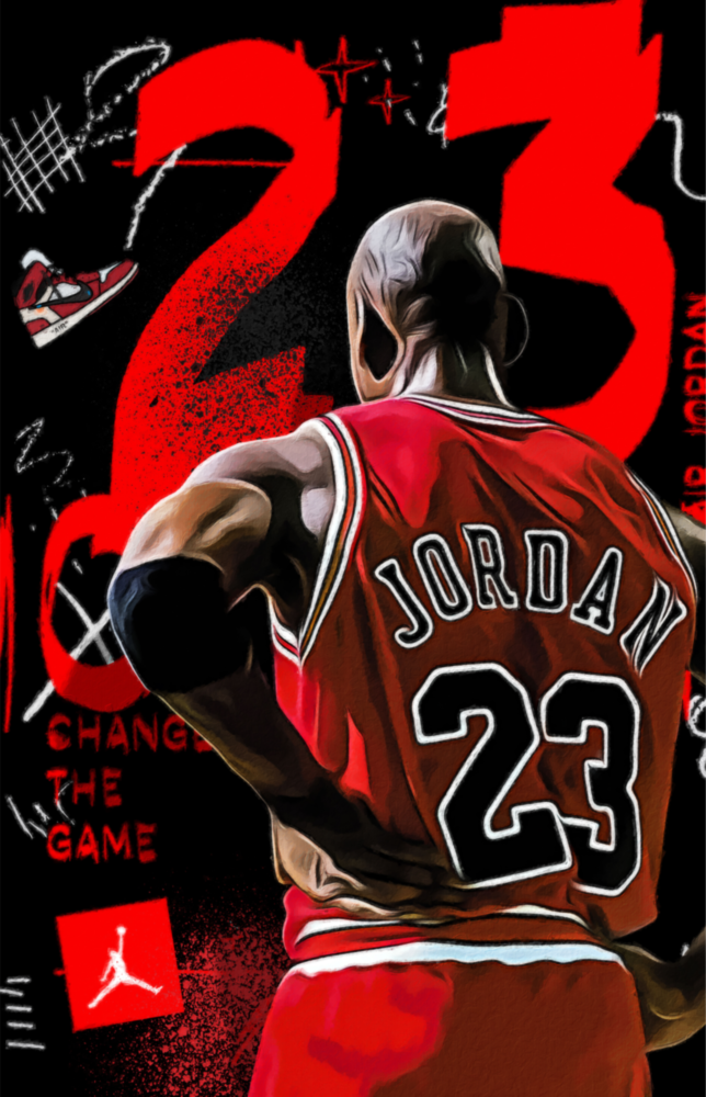 Micheal Jordan Glass Wall Art || Designer Collection