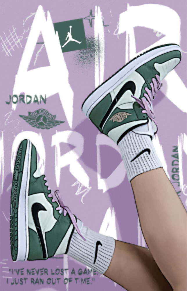 Air Jordan || Collection des concepteurs Impression Sur Verre