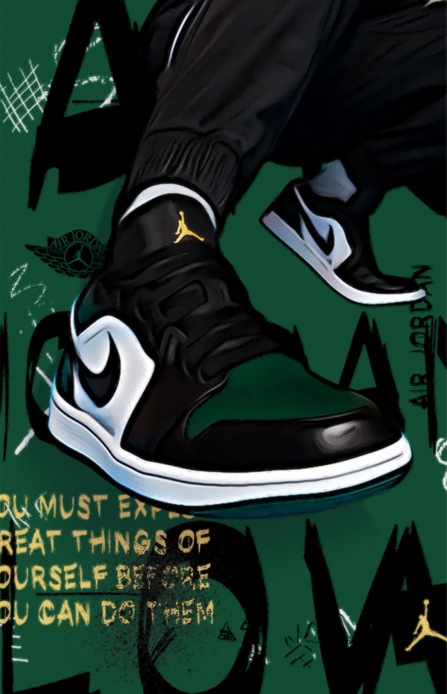 Air Jordan || Collection des concepteurs Impression Sur Verre
