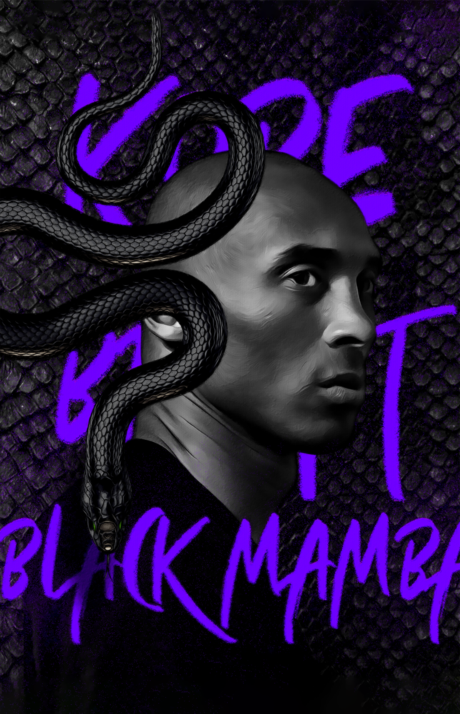 Kobe Bryant, Black Mamba Glass Wall Art || Designer Collection