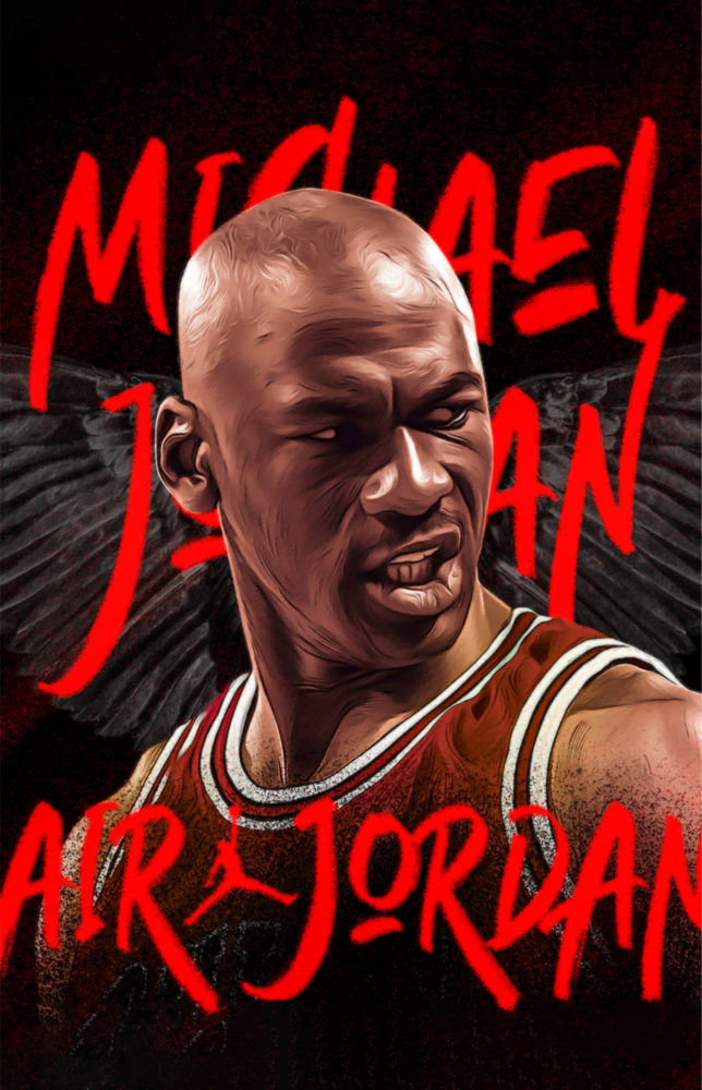 Micheal Jordan, Air Jordan Glass Wall Art || Designer Collection