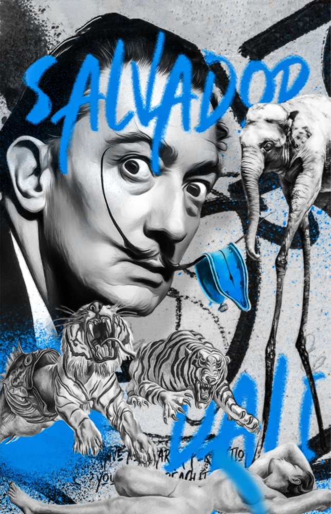 Salvador Dali and The Jungle Glass Wall Art || Designer Collection