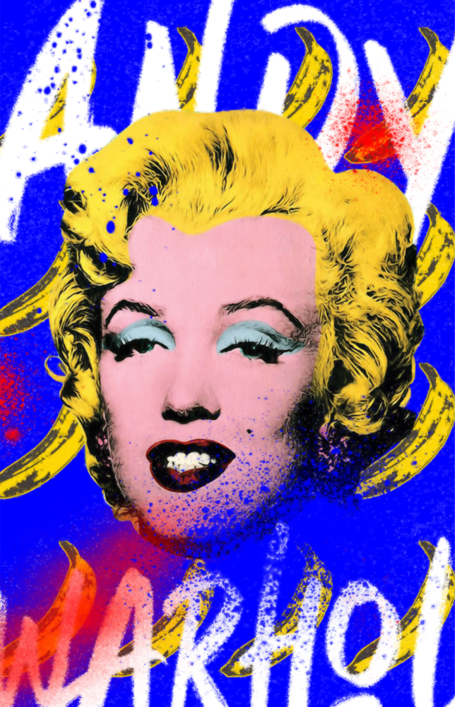 Arte della parete di vetro Andy Warhol e Marilyn Monroe || Collezione designer