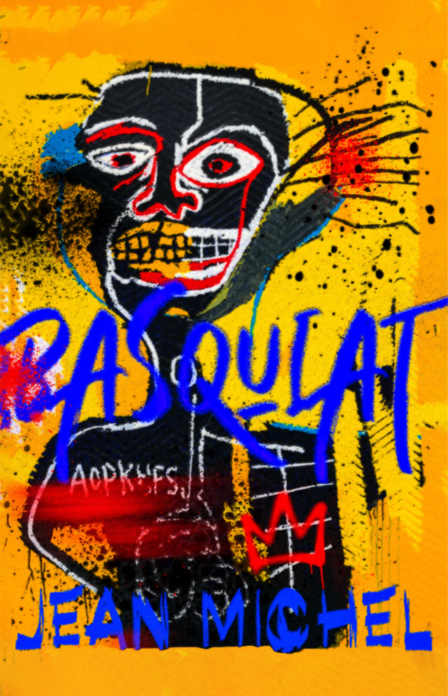 Arte de pared de vidrio de Stile di Jean-Michel Basquiat || Collezione designer