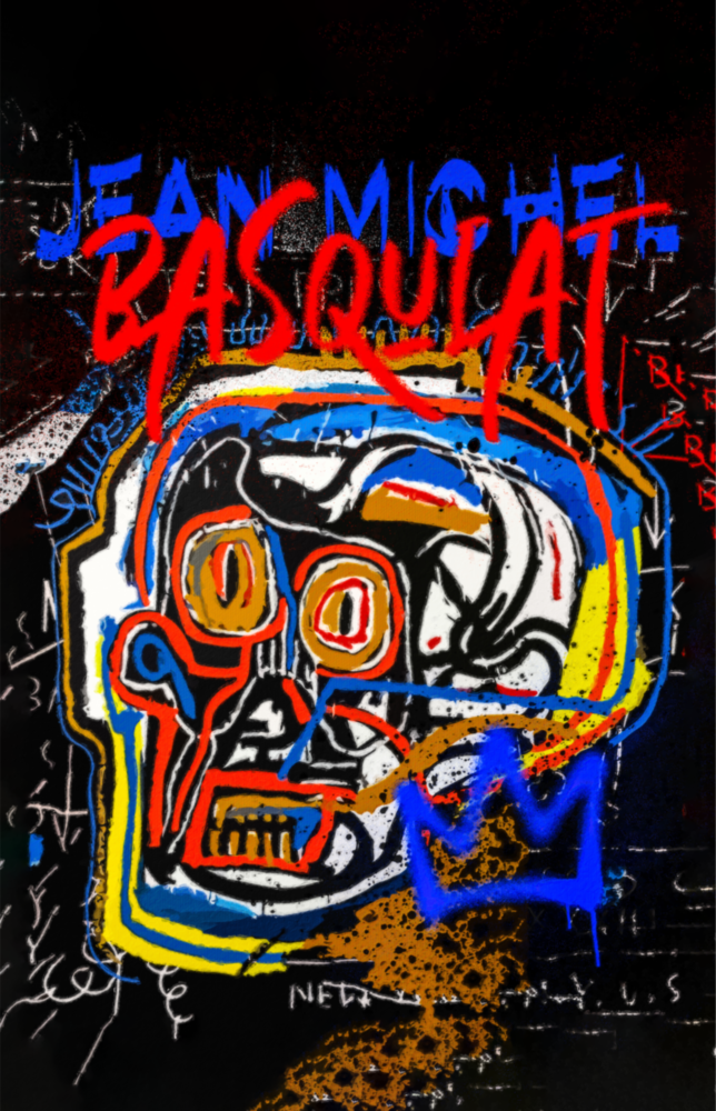 Arte della parete di vetro Stile di Jean-Michel Basquiat || Collezione designer