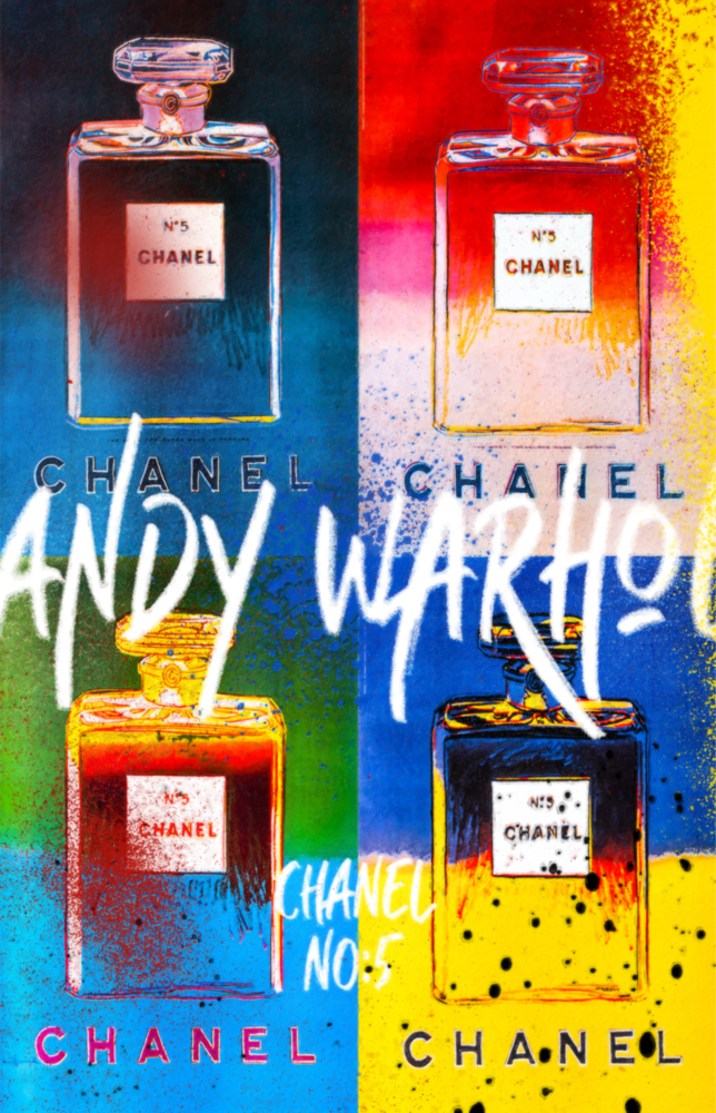 Andy Warhol Und Chanel || Designer -Sammlung Glasbild