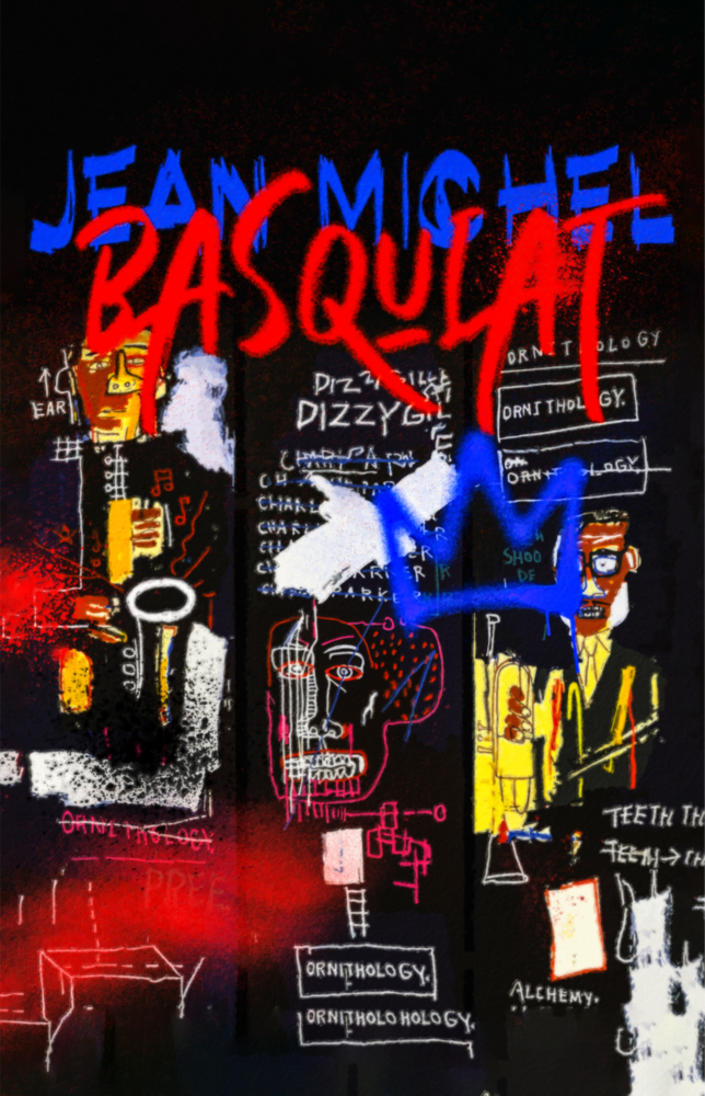 Arte de pared de vidrio de Stile di Jean-Michel Basquiat || Collezione designer