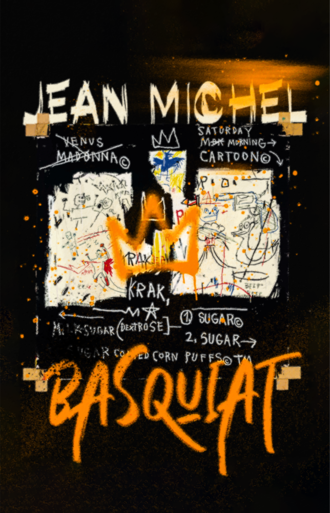 Arte della parete di vetro Stile di Jean-Michel Basquiat || Collezione designer