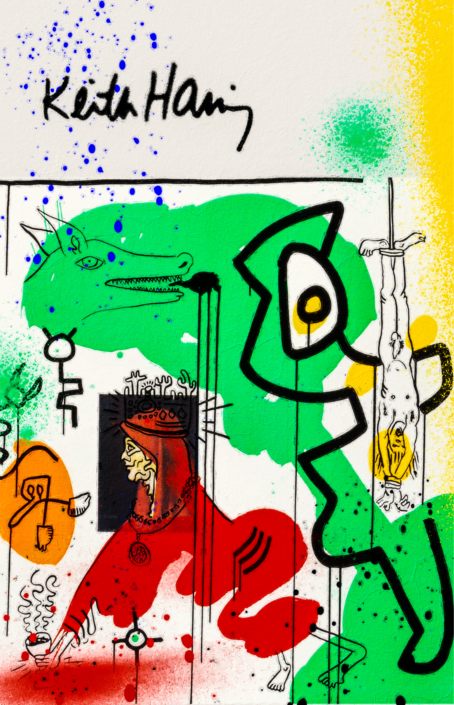 Stil Von Keith Haring || Designer -Sammlung Glasbild