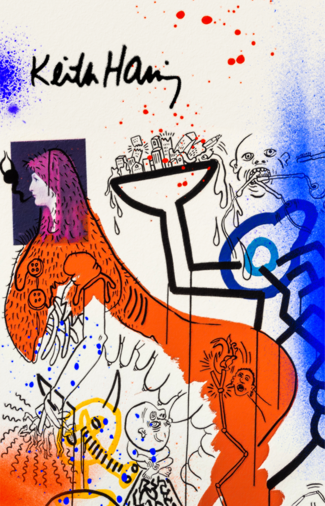 Arte della parete di vetro Stile di Keith Haring || Collezione designer