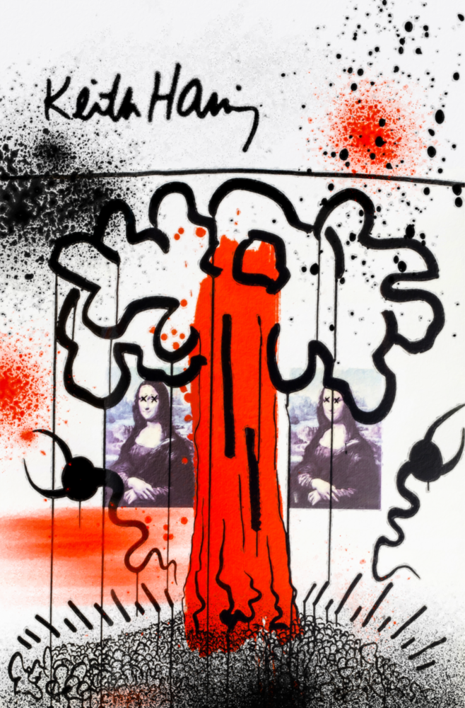 Arte della parete di vetro Stile di Keith Haring || Collezione designer