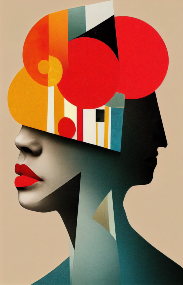 Arte de pared de vidrio de Pensieri geometrici || Collezione designer