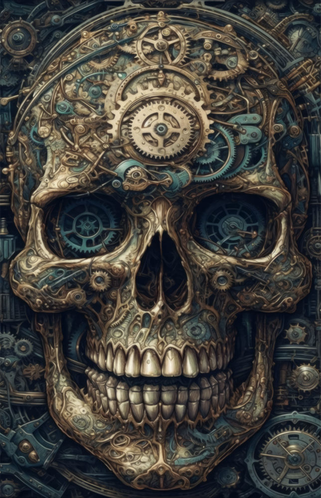 Arte della parete di vetro Il cranio || Collezione di designer