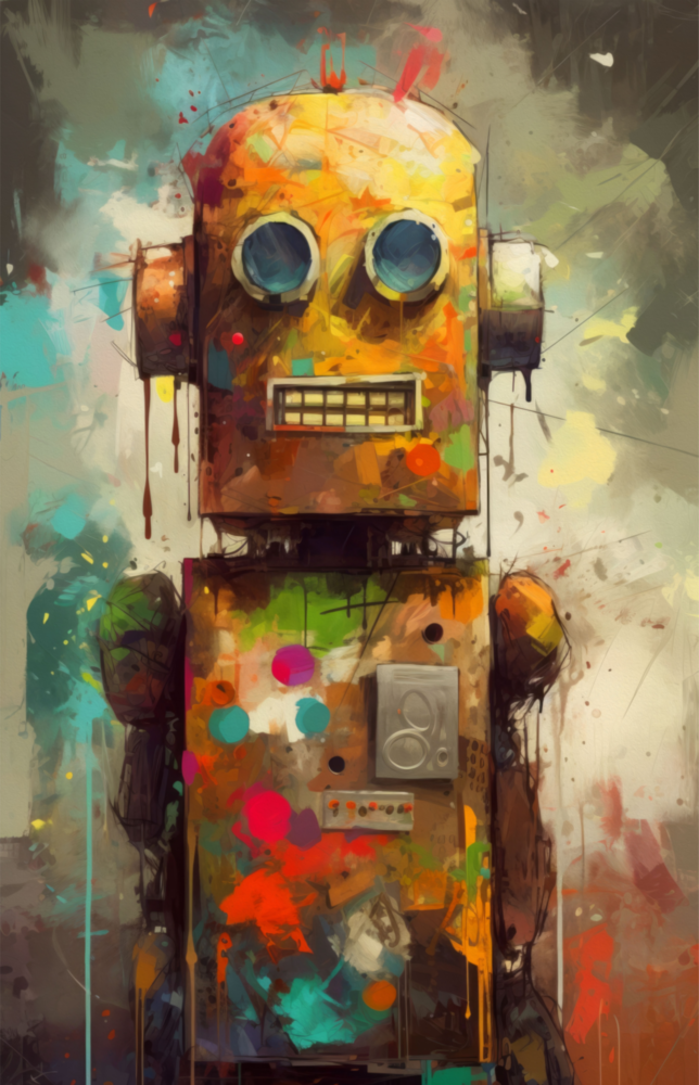 Arte della parete di vetro Robocute || Collezione di designer