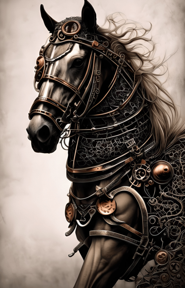 Horse du guerrier || Collection du designer Impression Sur Verre